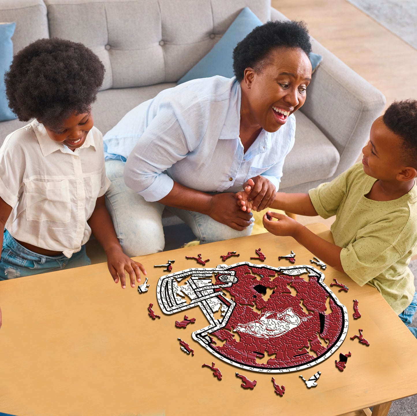 University of Arkansas Helmet - Wooden Puzzle