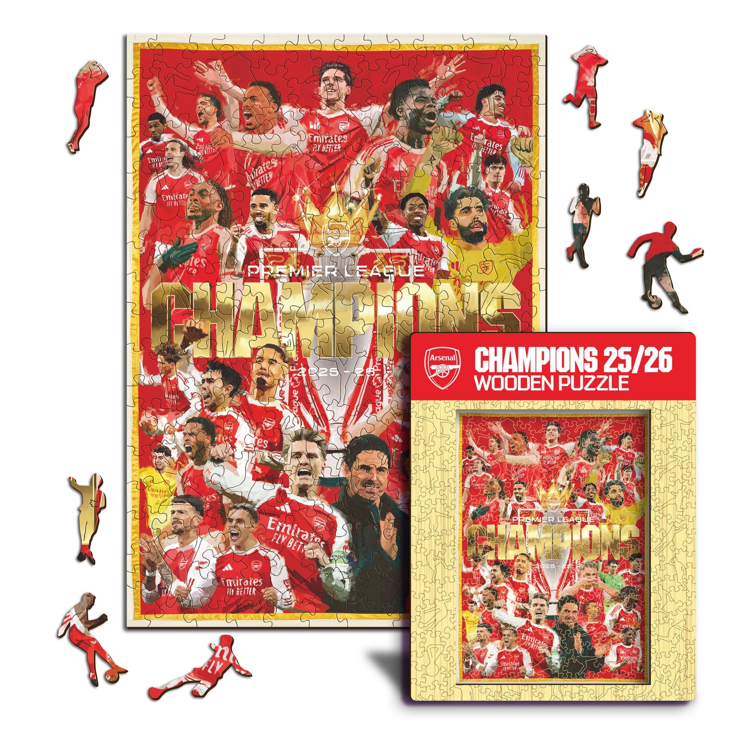 Arsenal FC® Premier League Champions 25/26 - Wooden Puzzle