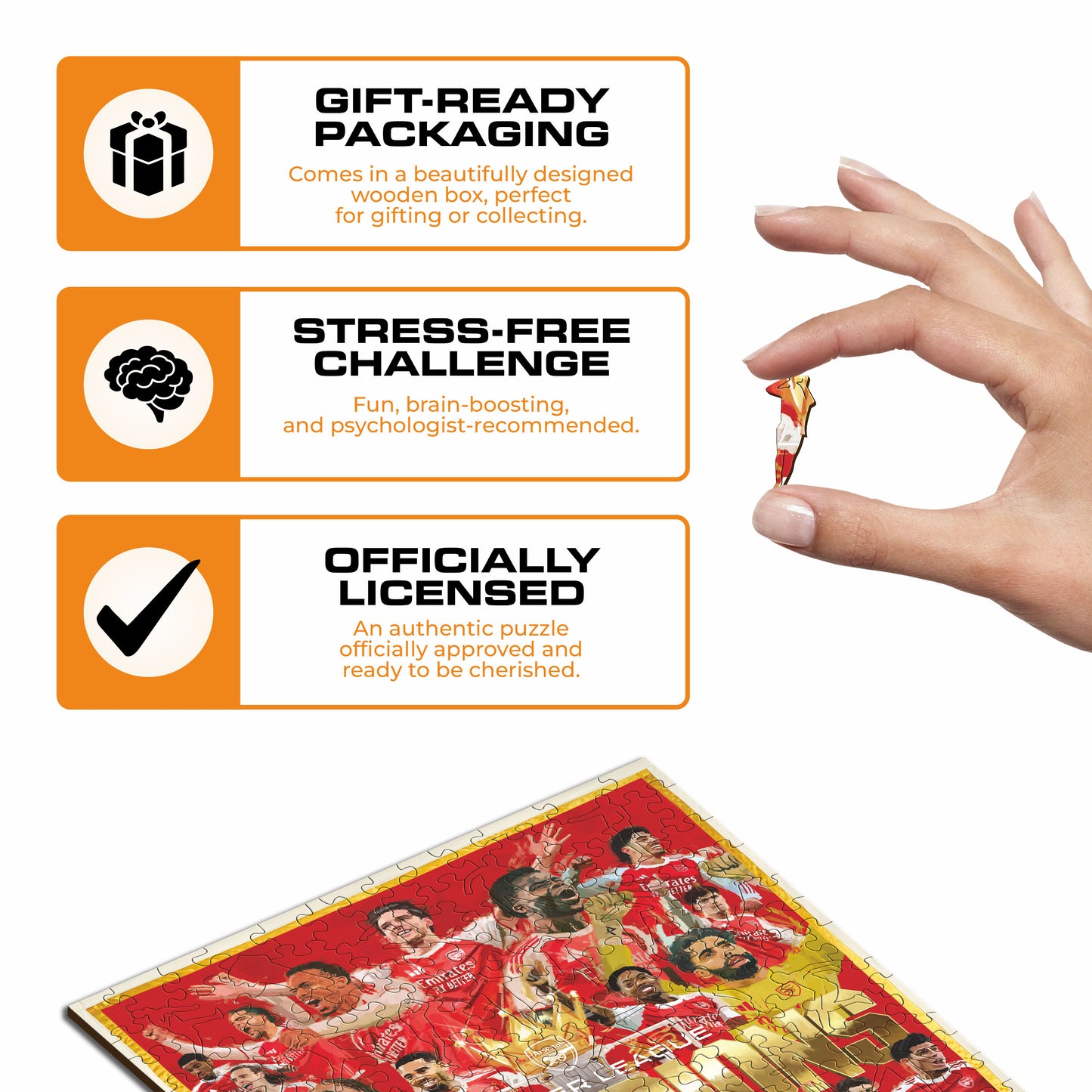 Arsenal FC® Premier League Champions 25/26 - Wooden Puzzle