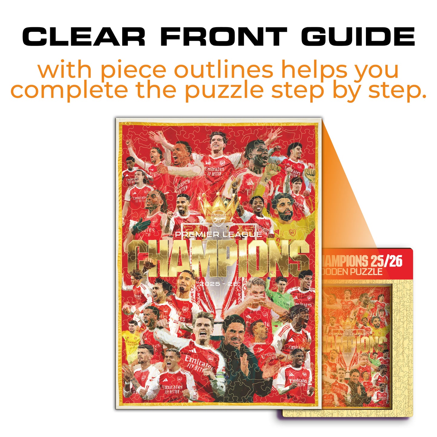 Arsenal FC® Premier League Champions 25/26 - Wooden Puzzle