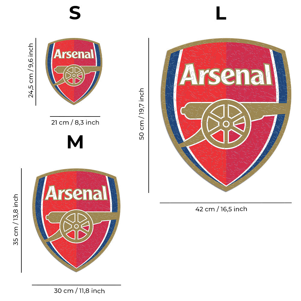 3 件裝 Arsenal FC® 標誌 + 復古標誌 + 球衣