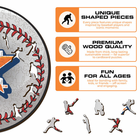 Houston Astros™ Baseball Wooden Puzzle