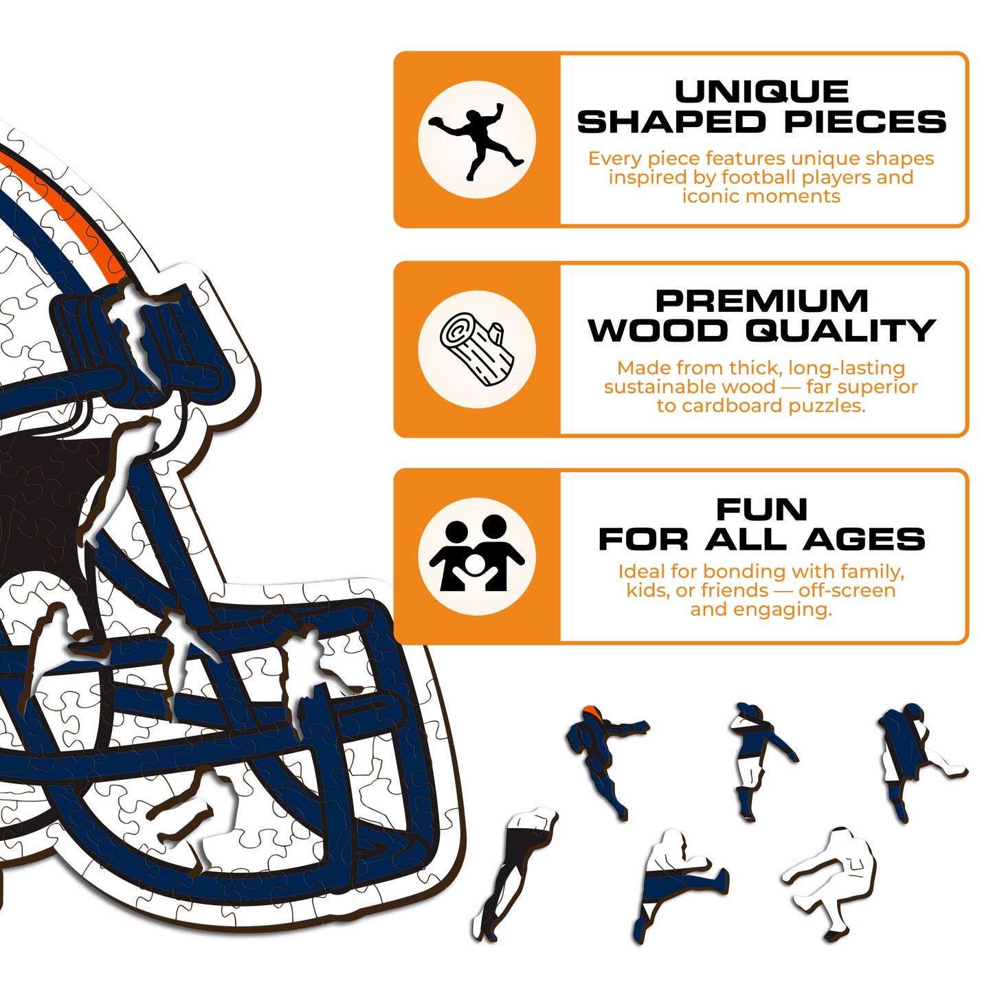 Auburn University Helmet - Wooden Puzzle