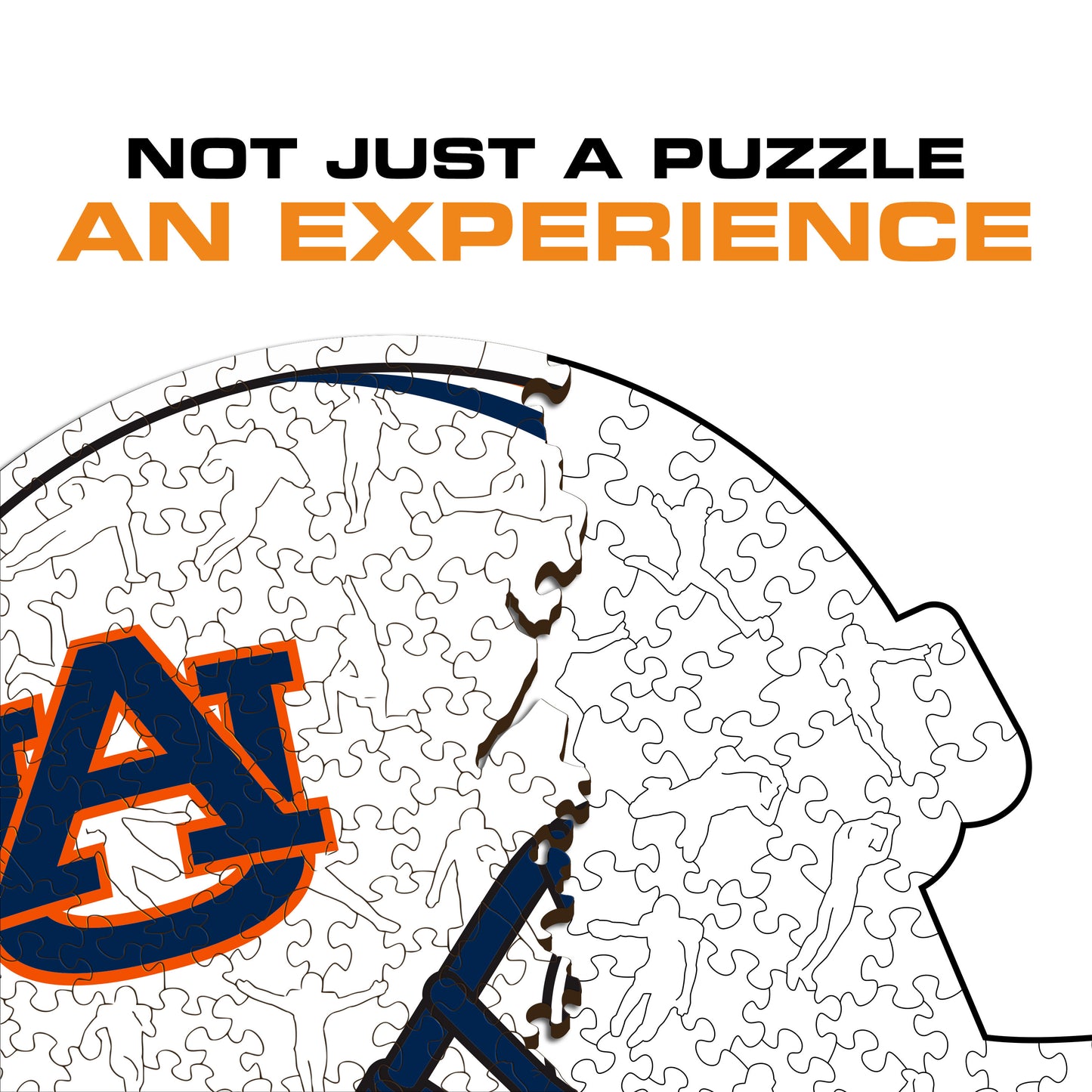 Auburn University Helmet - Wooden Puzzle