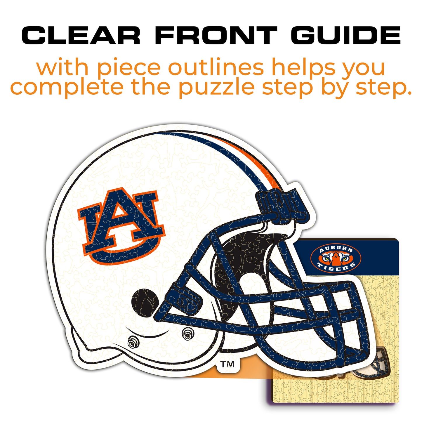 Auburn University Helmet - Wooden Puzzle