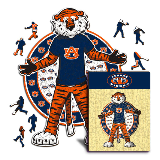 Auburn Tigers Mascot Wooden Puzzle