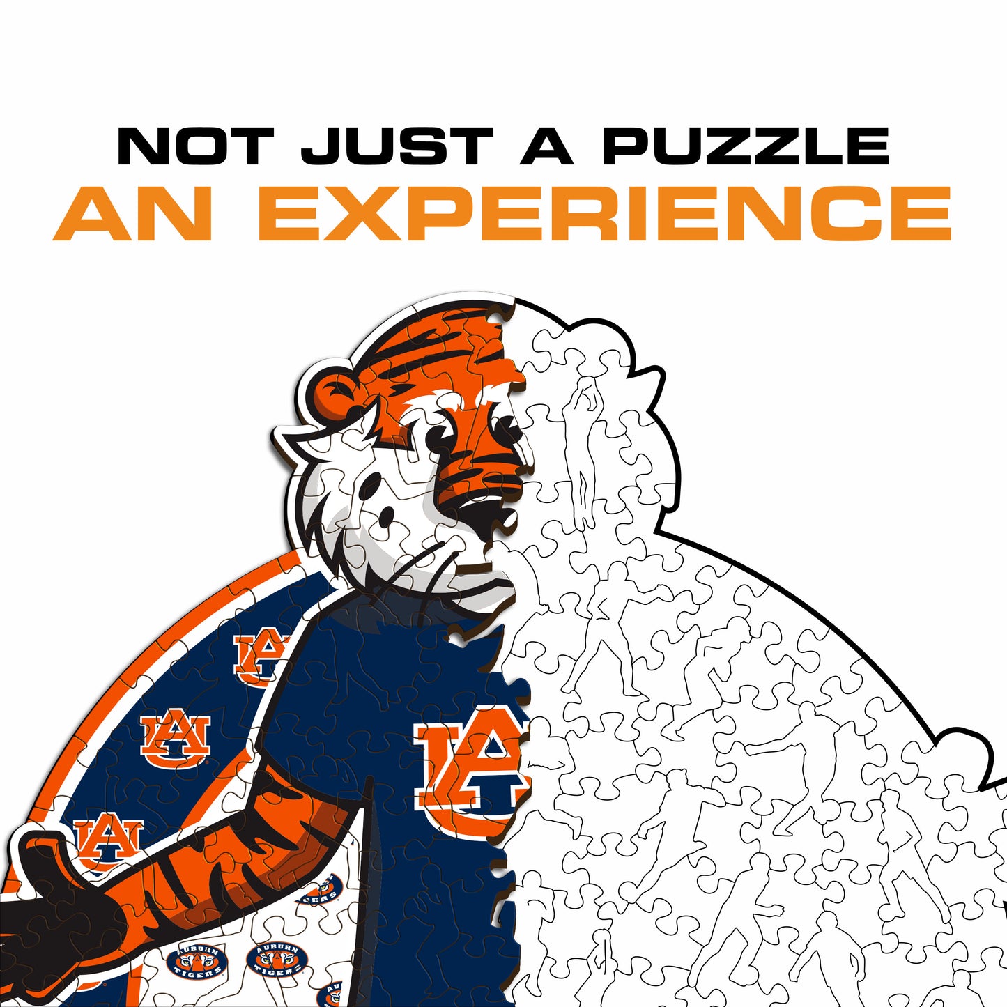Auburn Tigers Mascot Wooden Puzzle