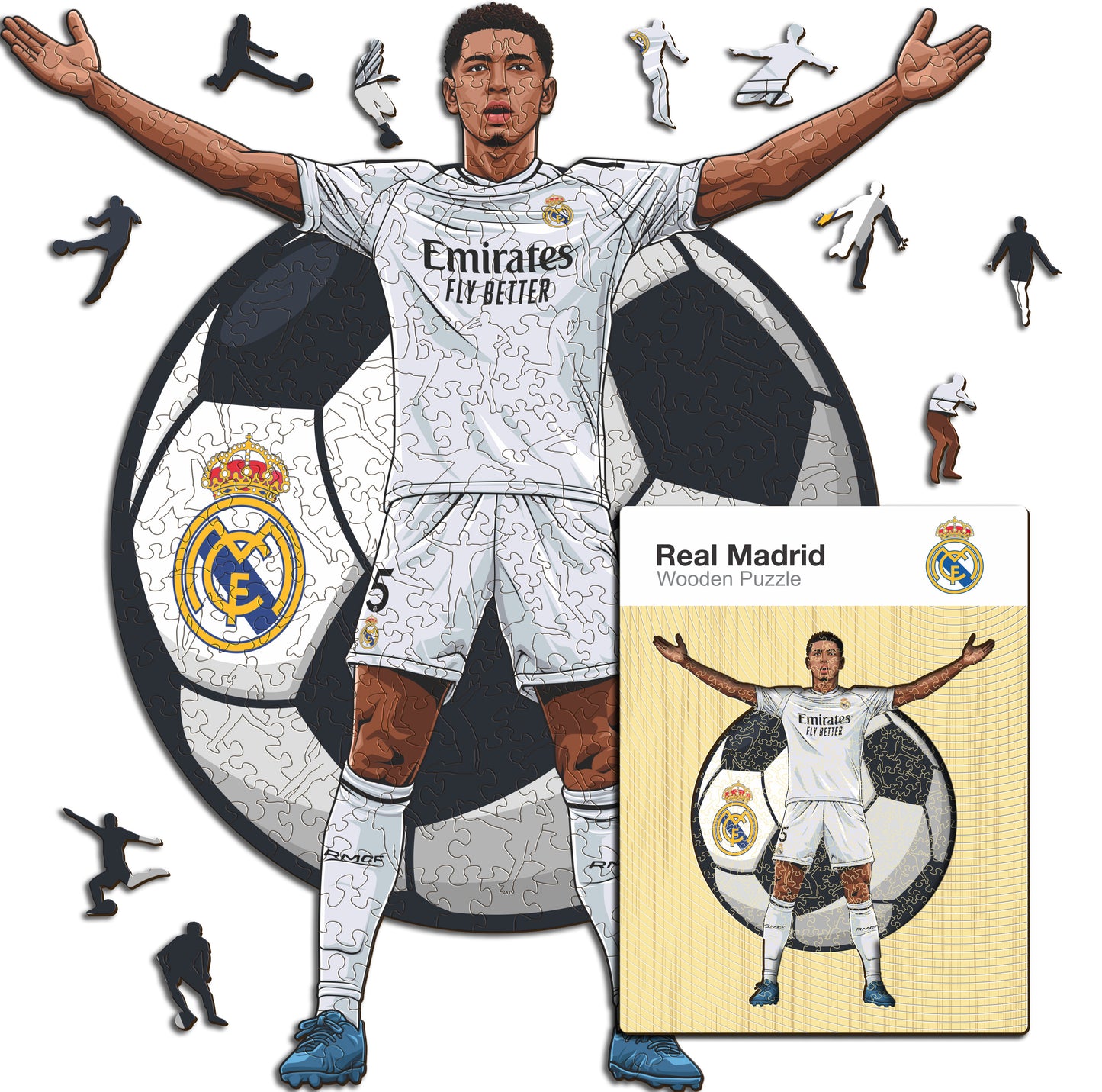 Kylian Mbappé - quebra-cabeça de madeira 