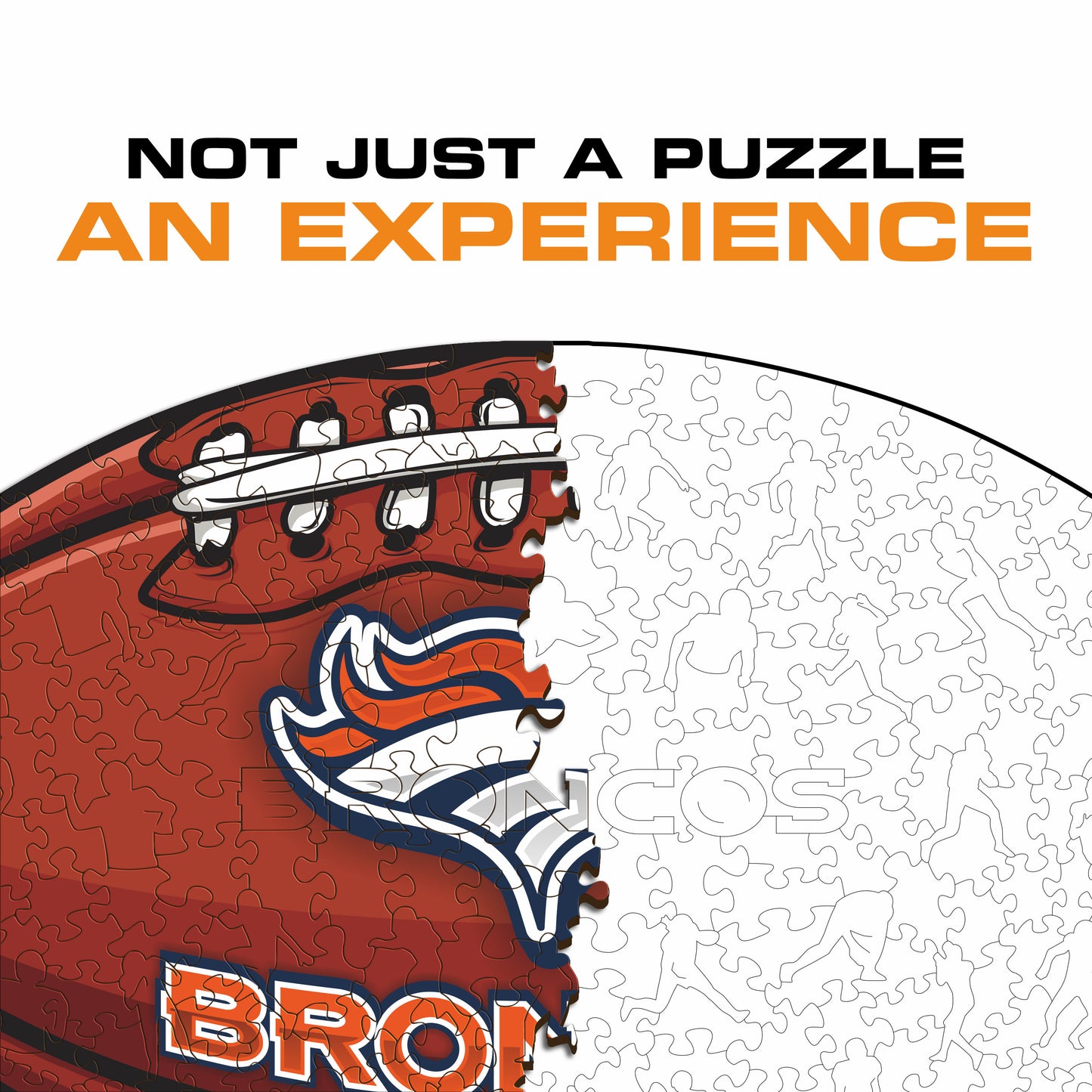Denver Broncos™ Football - Wooden Puzzle
