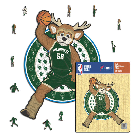 Milwaukee Bucks™ Mascot - Wooden Puzzle