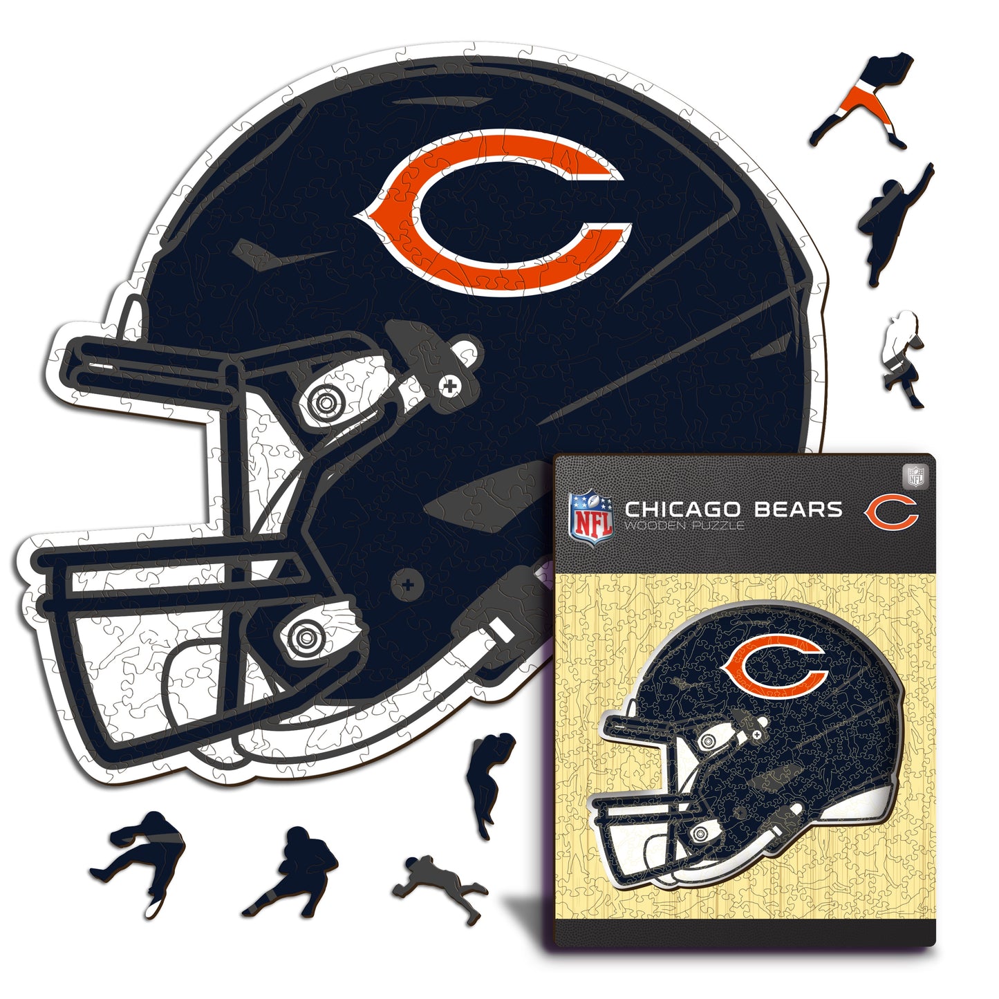 Capacete Chicago Bears™ - Quebra-cabeça de madeira 