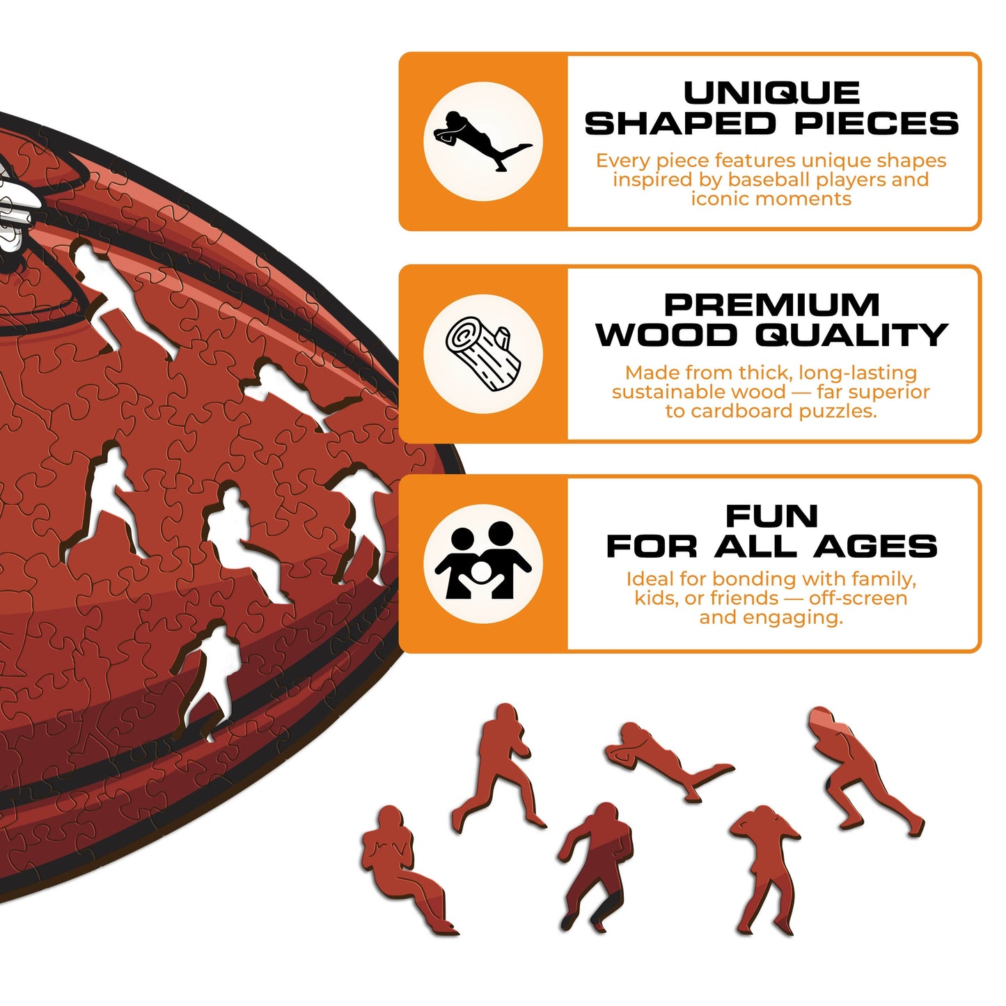 Chicago Bears™ Football - Wooden Puzzle