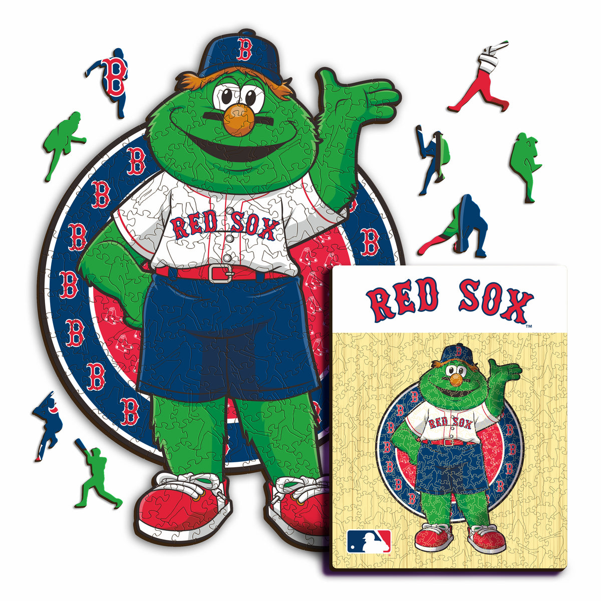 Pacote com 2 logotipos e mascote do Boston Red Sox™ 