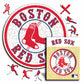 Pacote com 2 logotipos e mascote do Boston Red Sox™ 