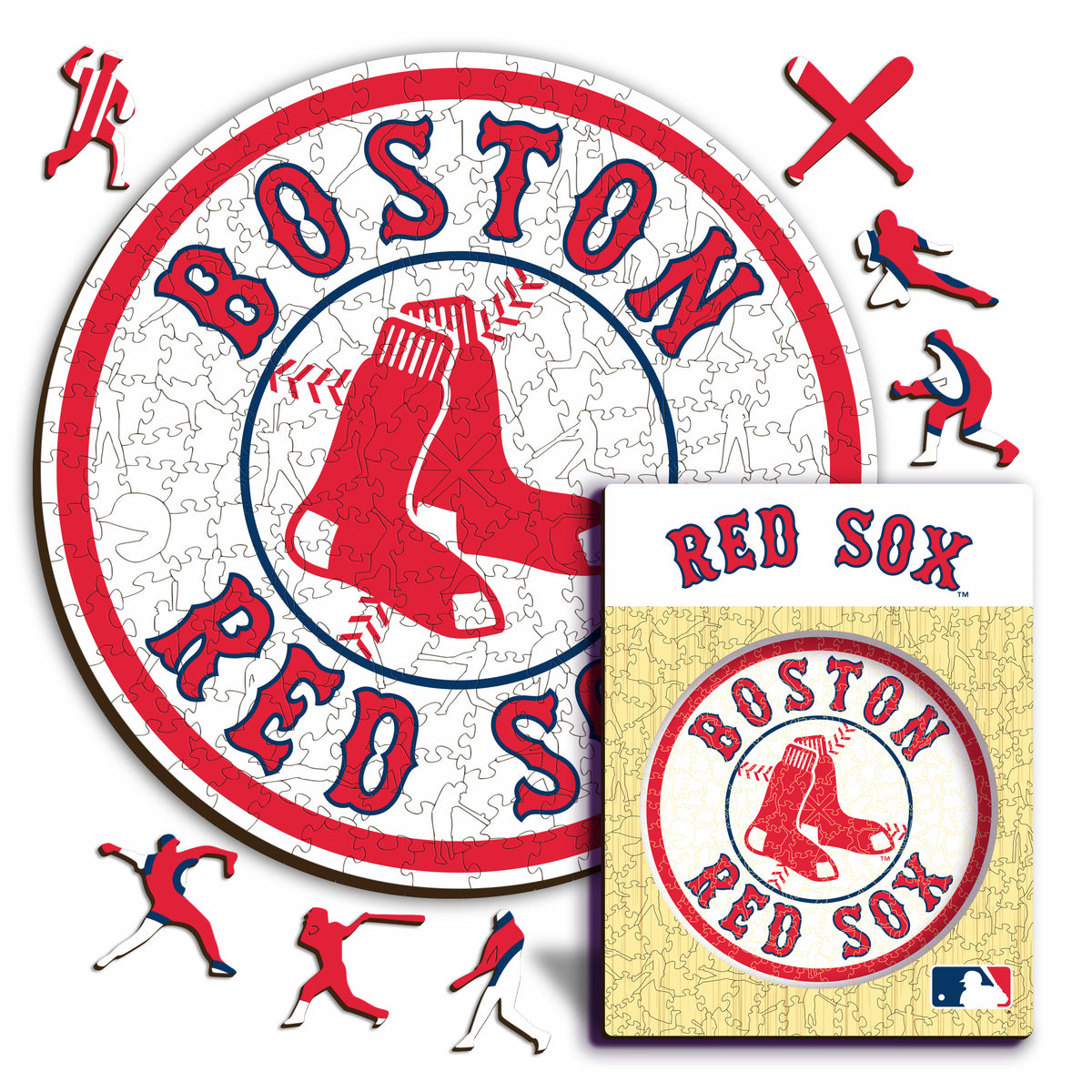 Pacote com 2 logotipos e mascote do Boston Red Sox™ 