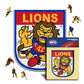 Brisbane Lions Retro Mascot - Wooden Puzzle