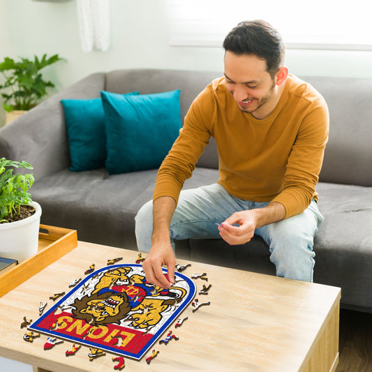 Brisbane Lions Retro Mascot - Wooden Puzzle