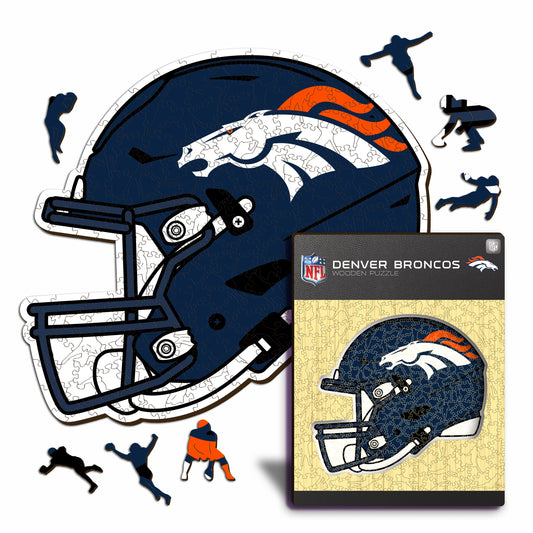Capacete Denver Broncos™ - Quebra-cabeça de madeira 