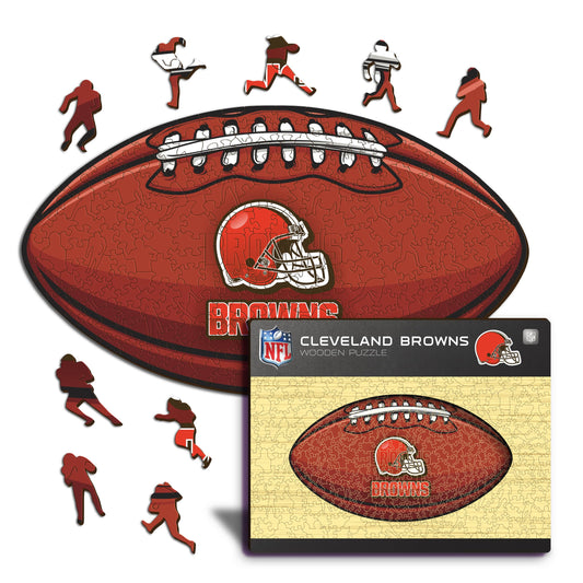Cleveland Browns™ Futebol Americano - Quebra-cabeça de Madeira 