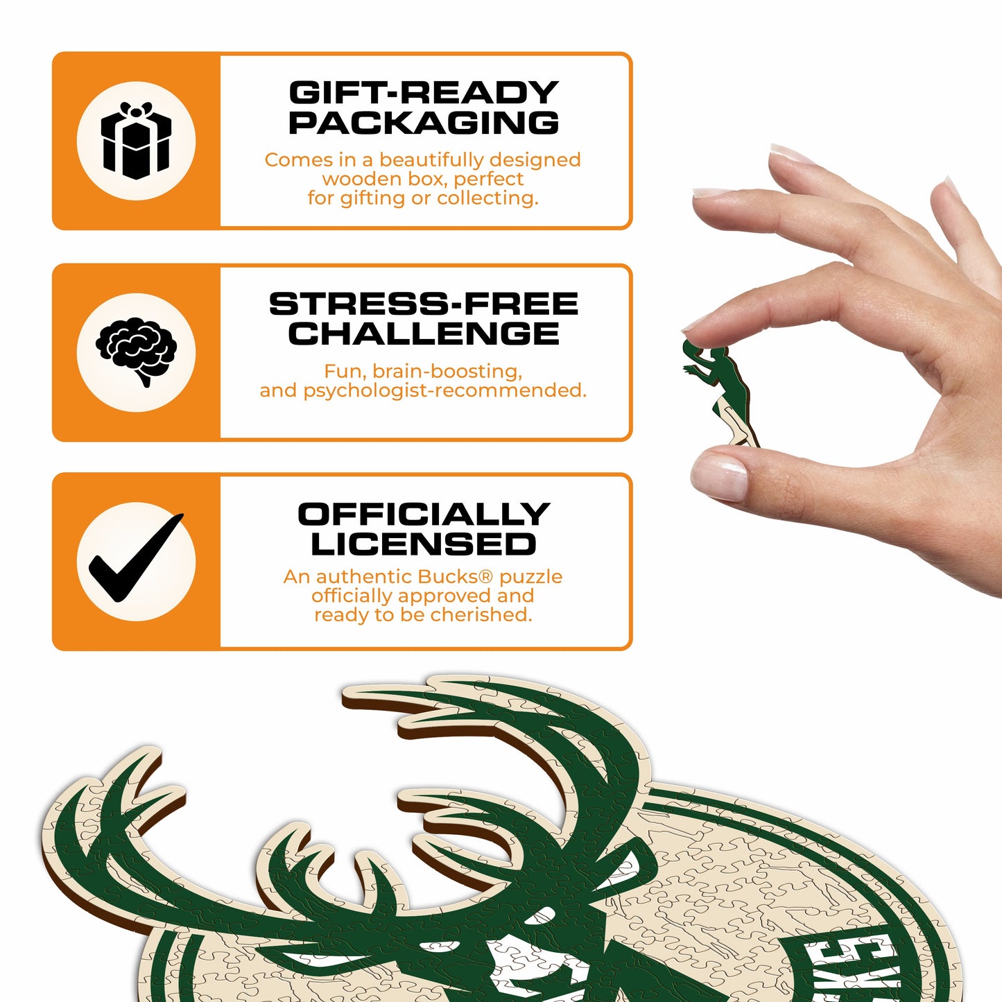 Milwaukee Bucks™ - Wooden Puzzle