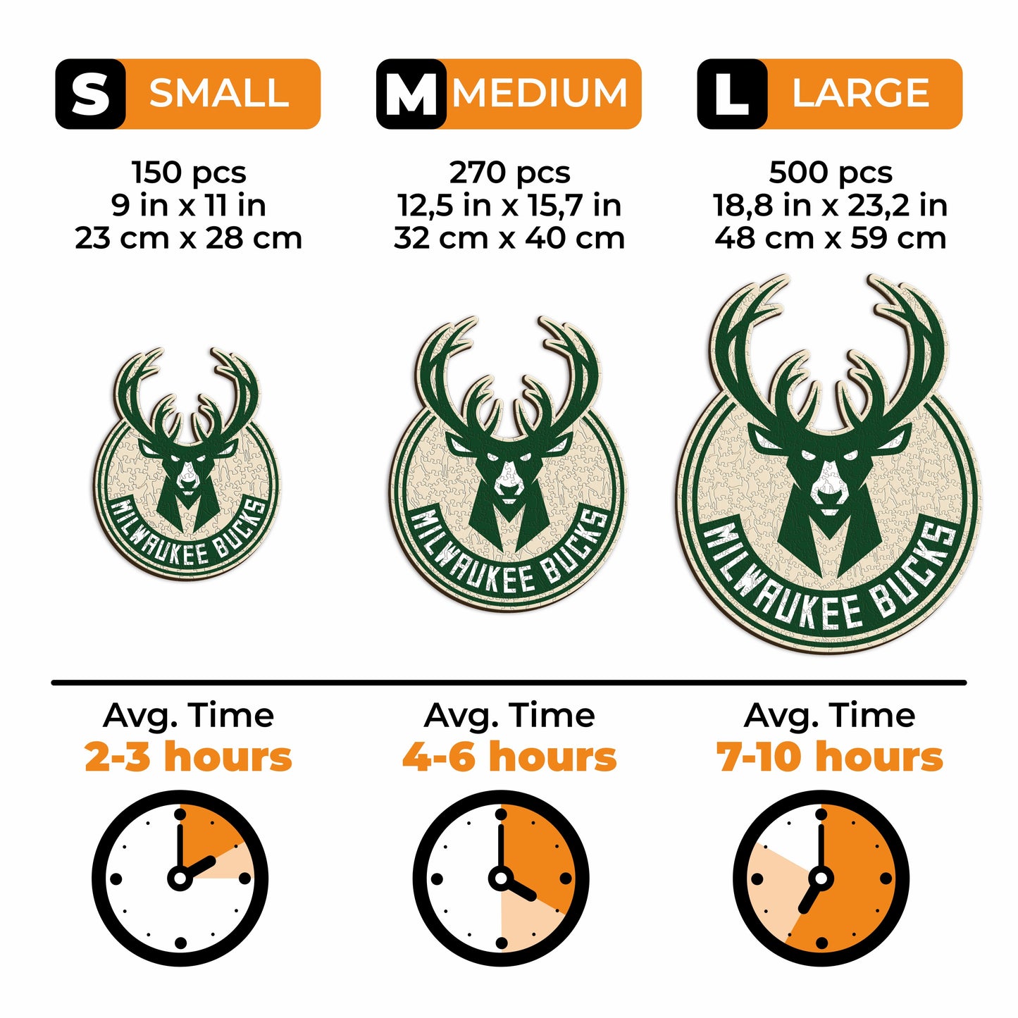 Milwaukee Bucks™ - Wooden Puzzle