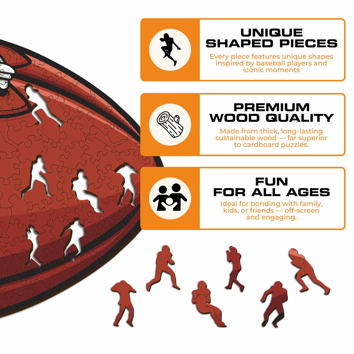 Kansas City Chiefs™ Futebol Americano - Quebra-cabeça de Madeira 