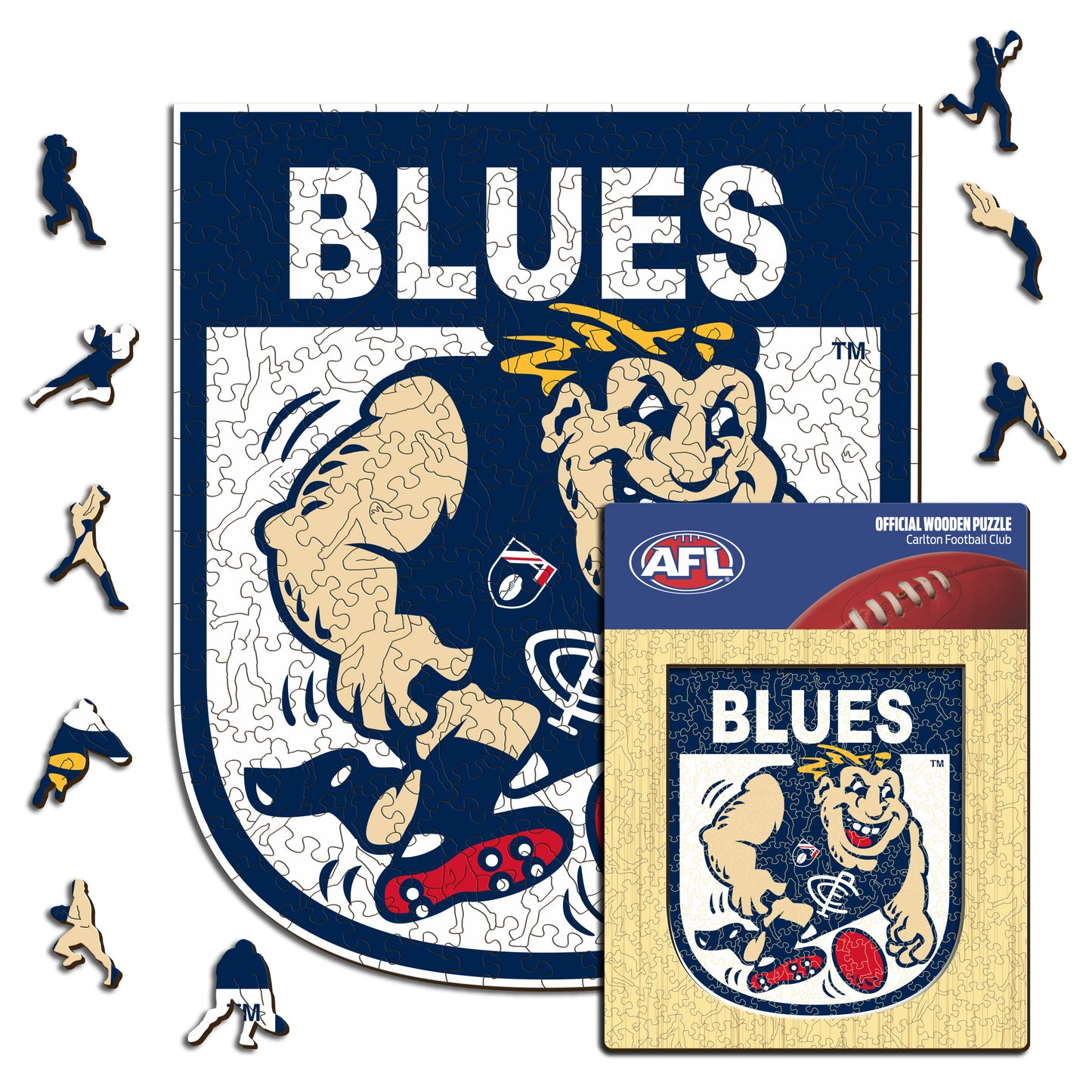 Carlton FC Retro Mascot - Wooden Puzzle