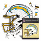 Capacete Los Angeles Chargers™ - Quebra-cabeça de madeira 