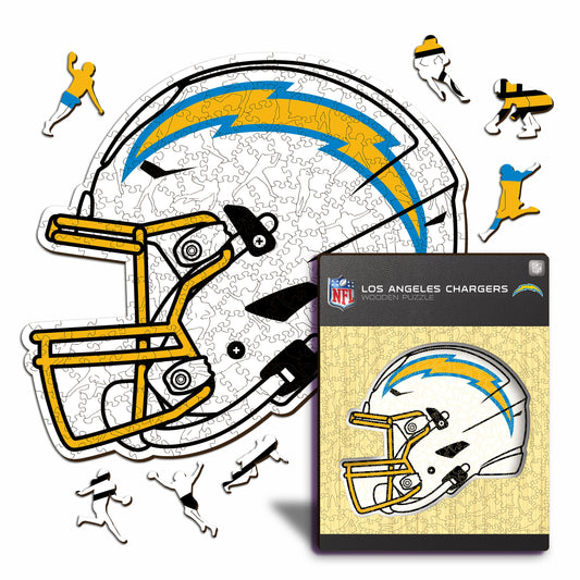 Capacete Los Angeles Chargers™ - Quebra-cabeça de madeira 