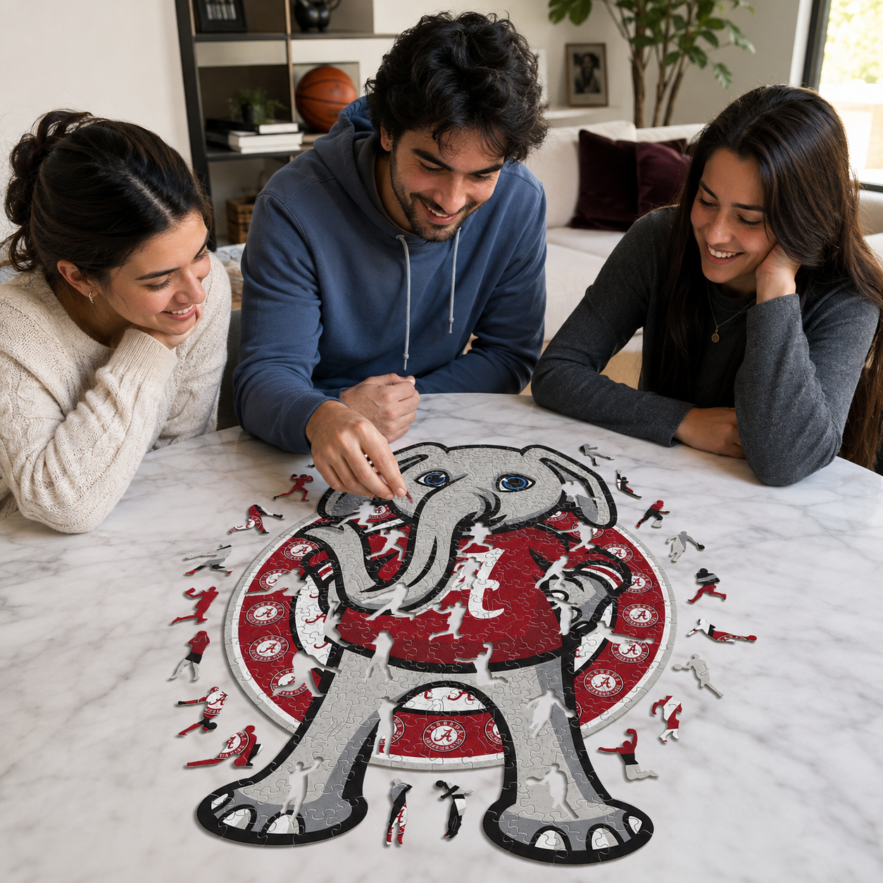 Alabama Crimson Tide Mascot Wooden Puzzle