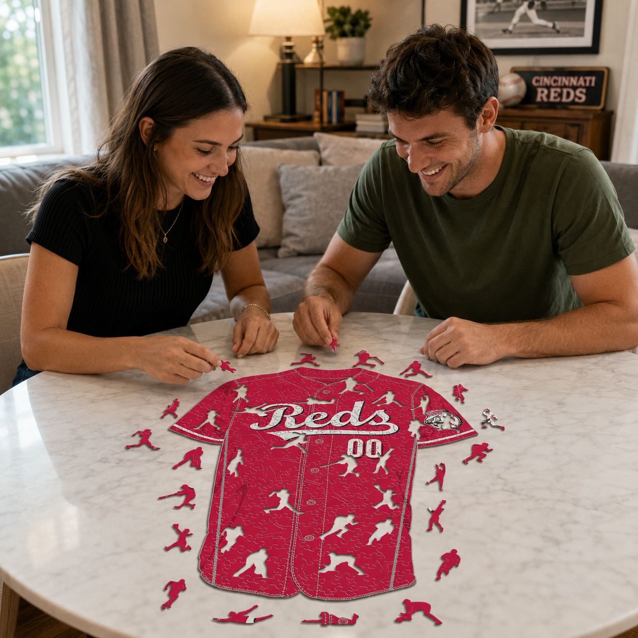 Cincinnati Reds™ Jersey Wooden Puzzle