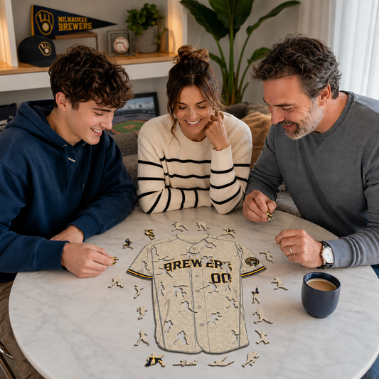 Milwaukee Brewers™ Jersey Wooden Puzzle