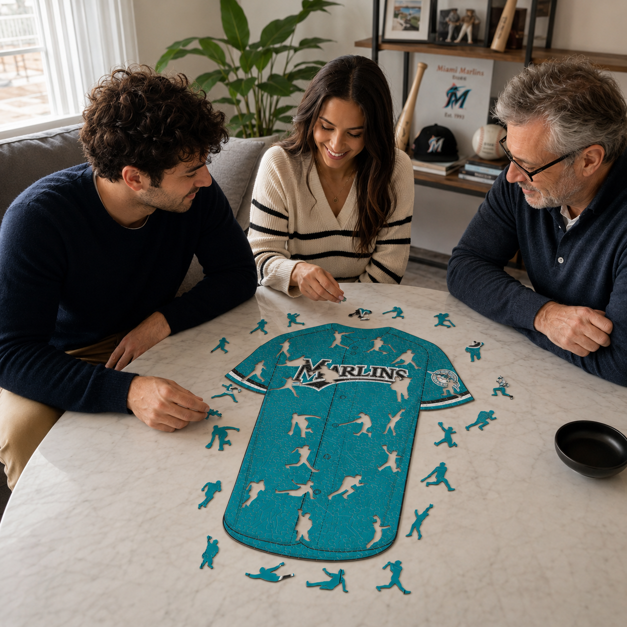 Miami Marlins™ Jersey Wooden Puzzle