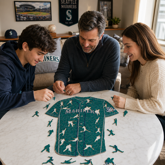 Seattle Mariners™ - Quebra-cabeça de madeira 