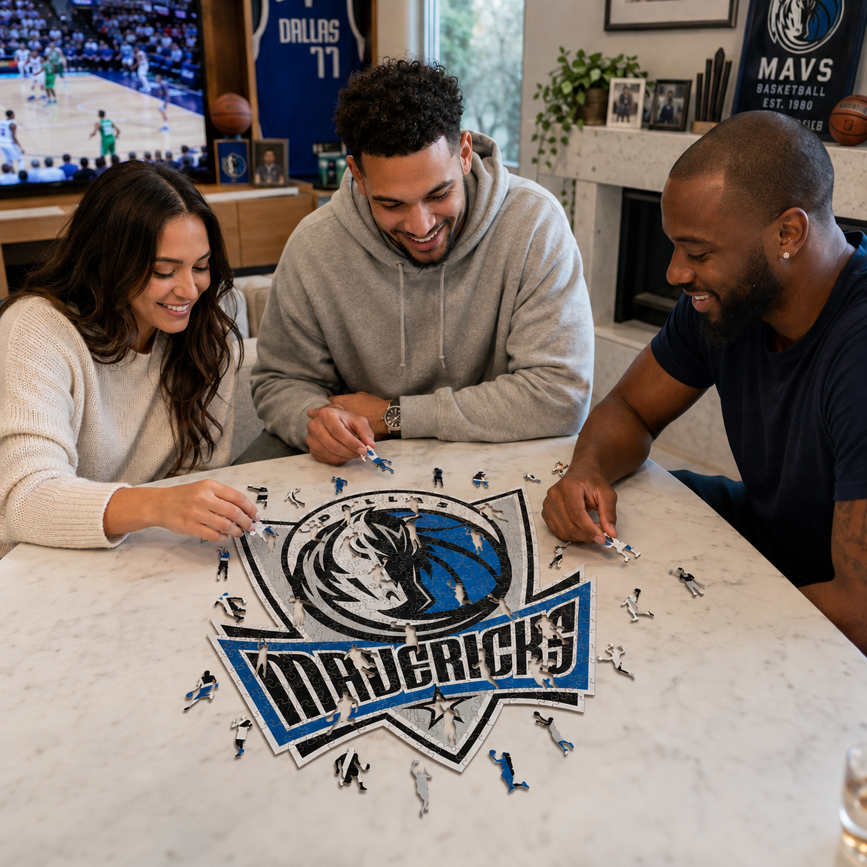 Dallas Mavericks™ Logo Wooden Puzzle