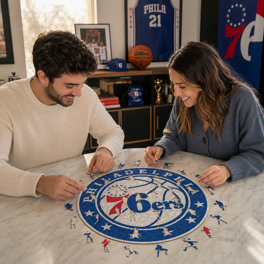 Philadelphia 76ers™ Logo Wooden Puzzle
