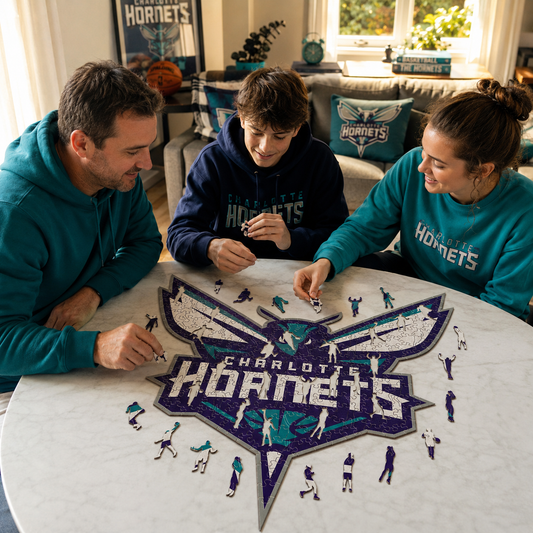 Charlotte Hornets™ Logo Wooden Puzzle