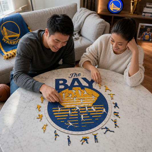 Golden State Warriors™ - Quebra-cabeça de madeira