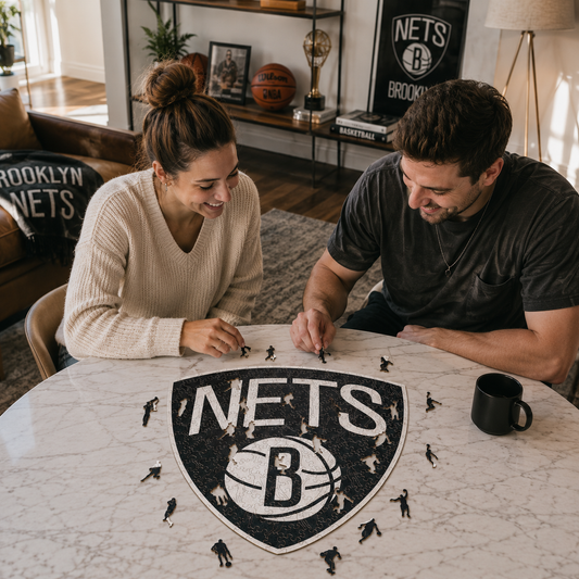 Brooklyn Nets™ - Quebra-cabeça de madeira 