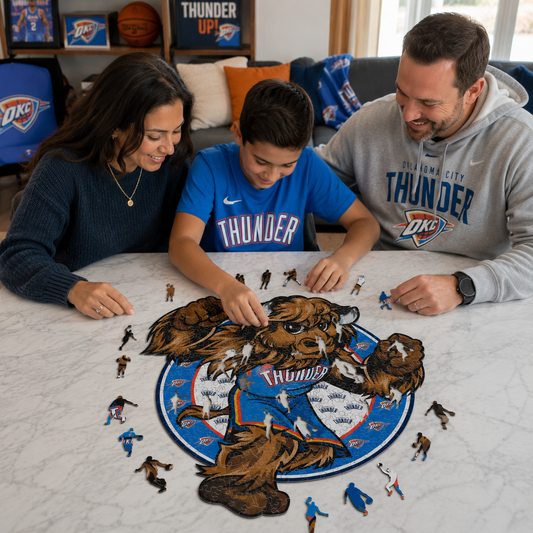 Oklahoma City Thunder™ - Quebra-cabeça de madeira 