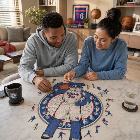 Philadelphia 76ers™ - Quebra-cabeça de madeira 