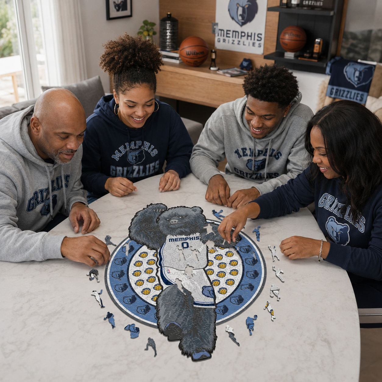 Memphis Grizzlies™ - Quebra-cabeça de madeira 