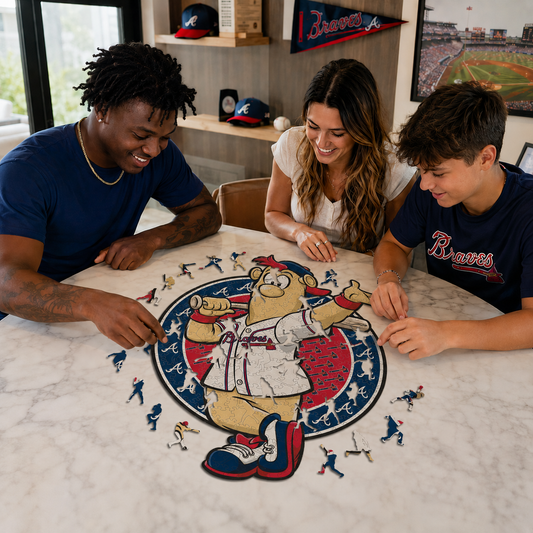 Mascote Atlanta Braves™ - Quebra-cabeça de madeira 