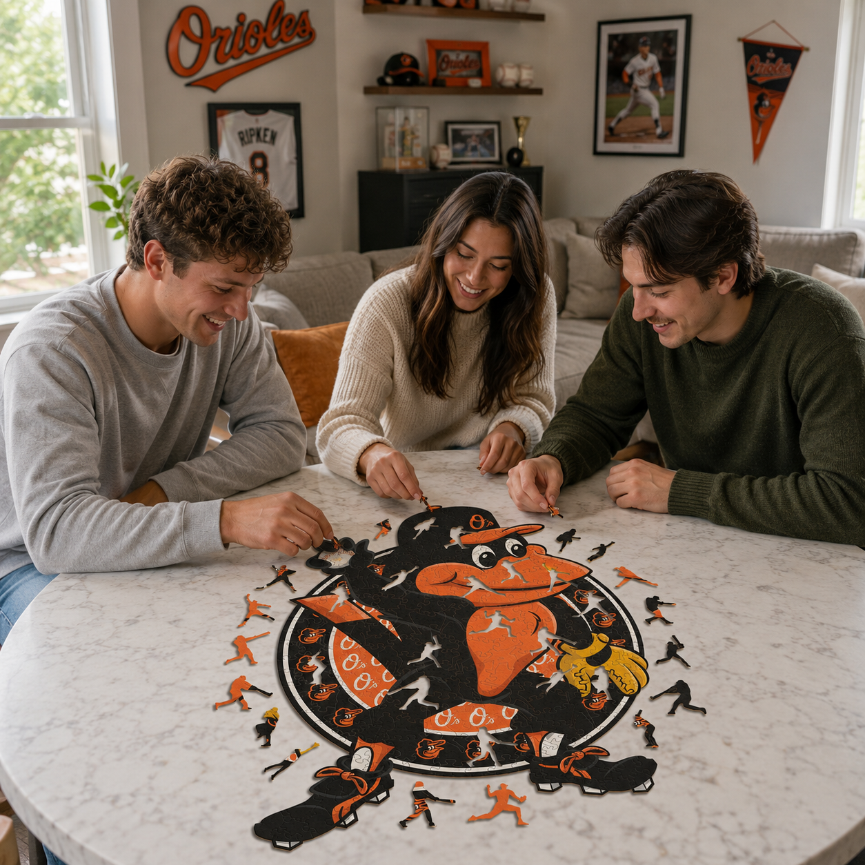 Mascote Baltimore Orioles™ - Quebra-cabeça de madeira 