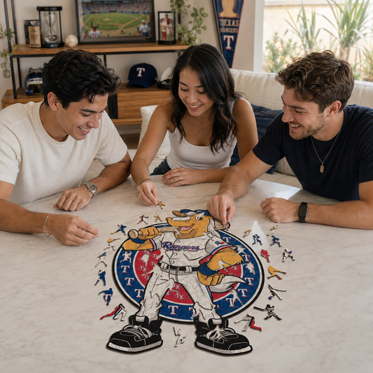 Texas Rangers™ Mascot Wooden Puzzle