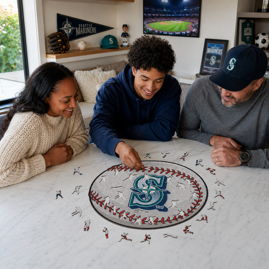 Seattle Mariners™ - Quebra-cabeça de madeira 