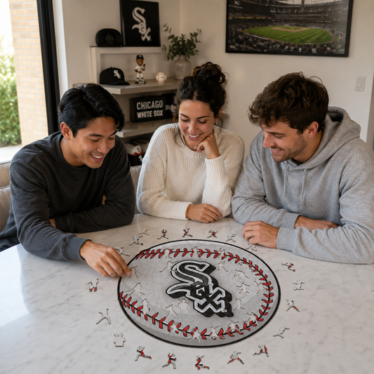 Chicago White Sox™ - Quebra-cabeça de madeira 