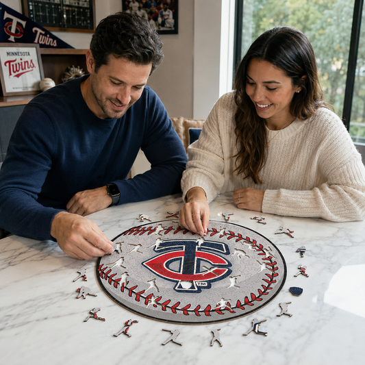 Minnesota Twins™ - Quebra-cabeça de madeira 
