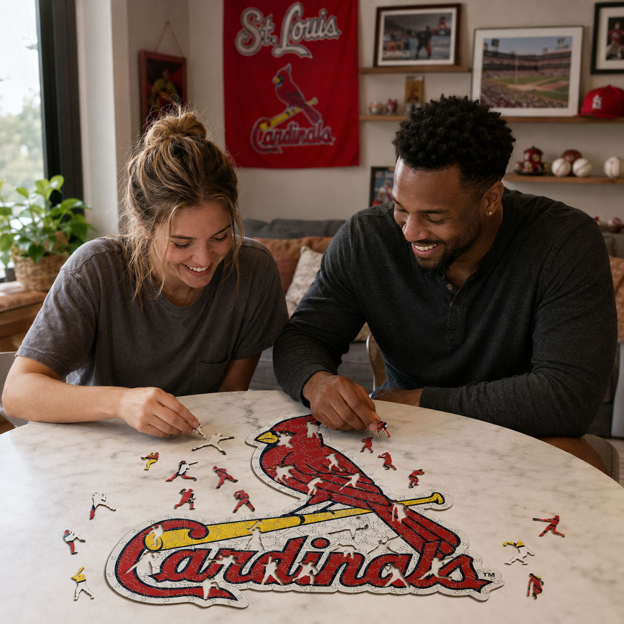 St. Louis Cardinals™ - Quebra-cabeça de madeira 