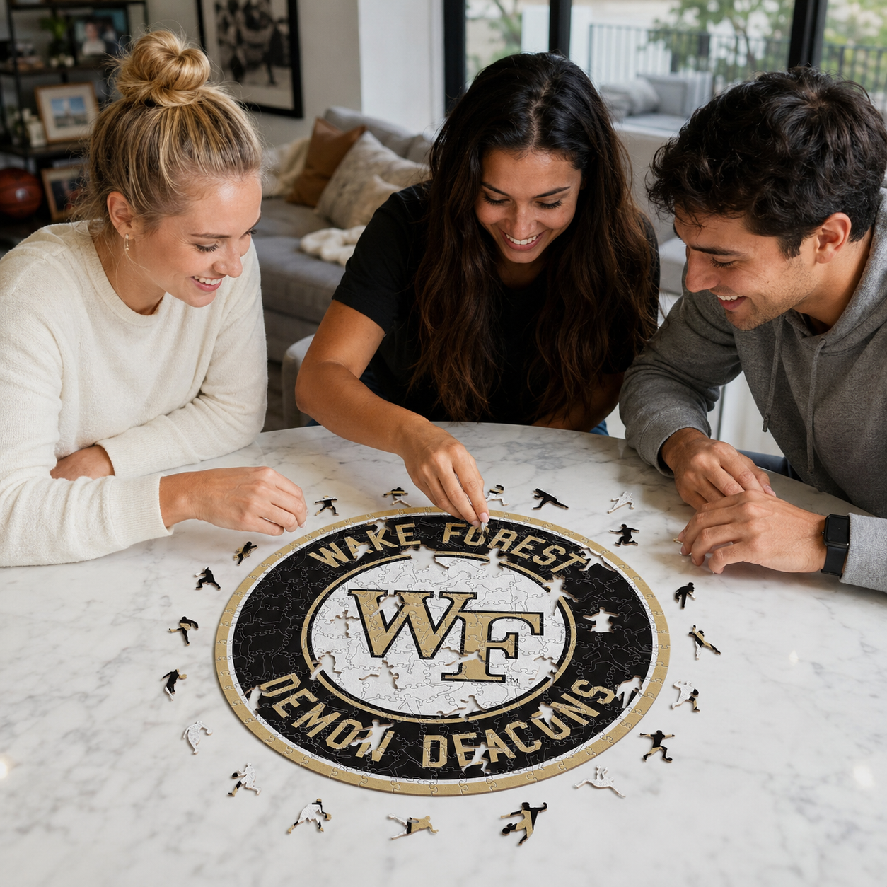 Wake Forest Demon Deacons Logo Wooden Puzzle